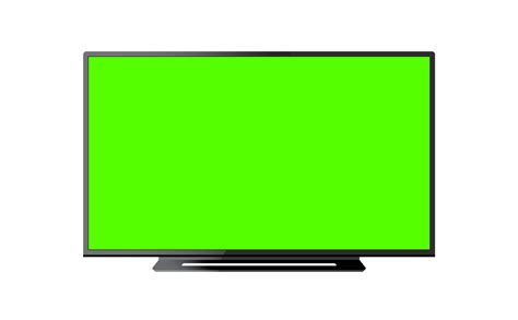 Realistic Green Screen Led Tv Front Display Mockup Illustration