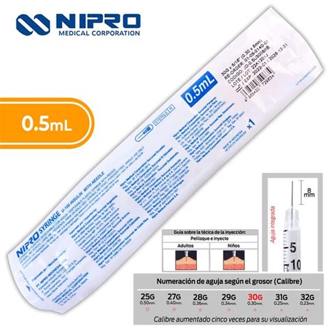 Medically Jeringa Ml Insulina C Aguja Gx Mm C Pz Farmacia