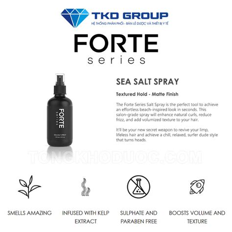 Xịt Tạo Phồng Tóc Forte Series Sea Salt Spray 118ml