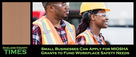 Small Businesses in Michigan Can Apply for MIOSHA Grants to Fund ...