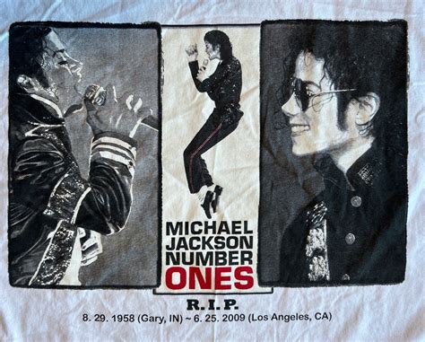 Michael Jackson Number Ones RIP Memorial Shirt Sz 4XL… - Gem