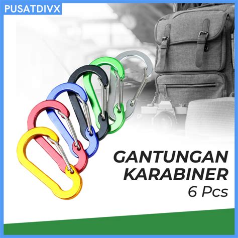 Jual Sanji Gantungan Karabiner Aluminium Alloy Snap Clip Lock Kunci