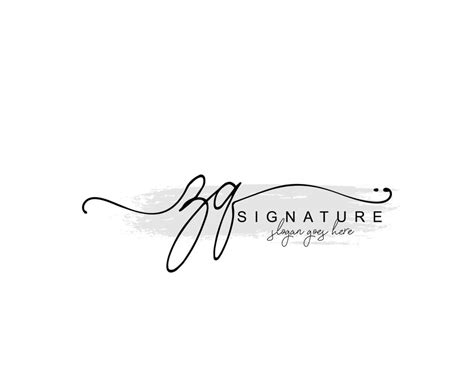 Initial ZQ Beauty Monogram And Elegant Logo Design Handwriting Logo Of