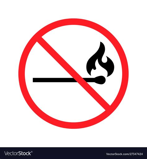 No fire sign Royalty Free Vector Image - VectorStock