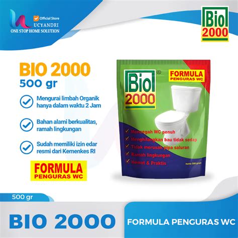 Bio 2000 Penguras WC Mampet 500gr Obat WC Anti Sumbat Septic Tank