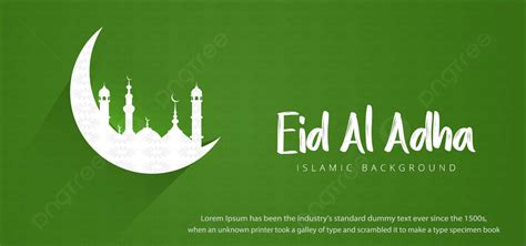 Eid Al Adha Dise O De Banner Verde Fondos Eid Al Adha Eid Mubarak