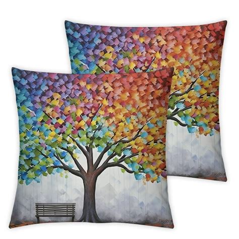 Comio Tree Of Life Abstract Colorful Tree 2 Piece Short Plush