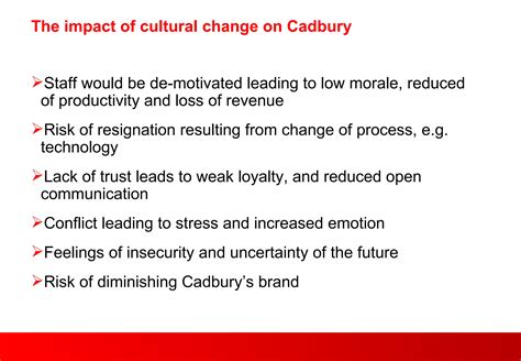 The Implications Of Kraft Cadbury Takeover Cultural Change PPT