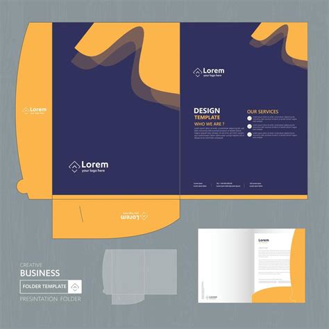 Corporate Business Design Folder Template for digital technology ...