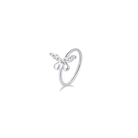 Piercing Au Nez L 12 Silver Clou De Nez En Forme De L 20G Anneau De