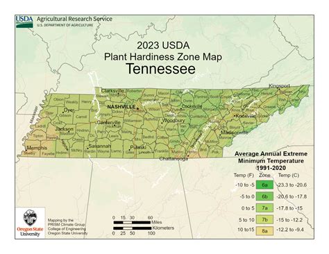 USDA Map Of Plant Hardiness Zone In Tennessee | Gardening Know How