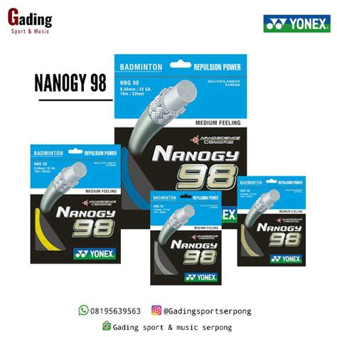 Jual Senar Raket Badminton Yonex Nanogy 98 String Raket Bulutangkis