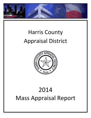 Fillable Online Hcad Mass Appraisal Report Harris County