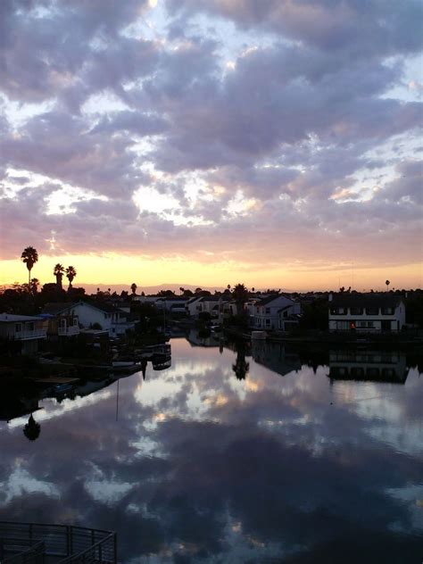 Foster City, CA : Sunrise over Foster City Lagoon Read more: http://www ...