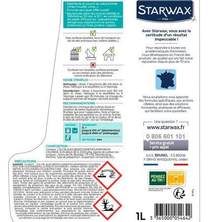 Nettoyant D Sinfectant Surodorant Animaux Starwax L Tout Brico