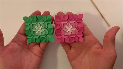 Part Origami Tutorial Five Hydrangea Tessellation Youtube