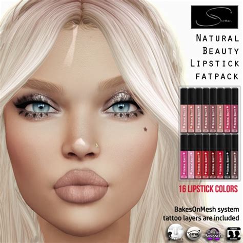 Second Life Marketplace [stellar] Natural Beauty Lipstick Fatpack