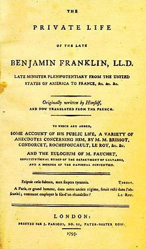 The Autobiography of Benjamin Franklin