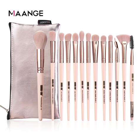 MAANGE 13 Pcs Set Kuas Dengan Tas Bedak Perona Pipi Stabilo Kuas Rias