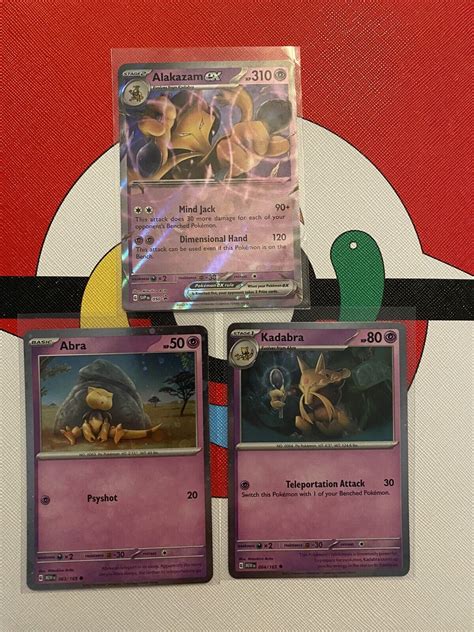 Pokémon TCG Alakazam ex Abra Kadabra Black star Promo From 151 Box