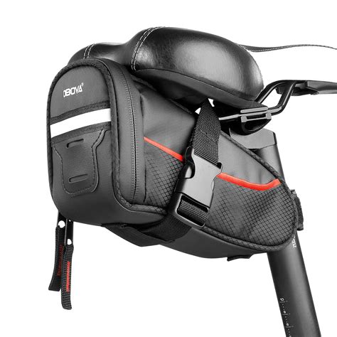 Obova Waterproof Bike Seat Bag 11l Red Bicycle Saddle Bag With Sturdy Clip On Strap Tool