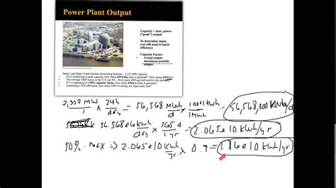 Efficiency And Capacity Factor Calculations Power Plant Youtube