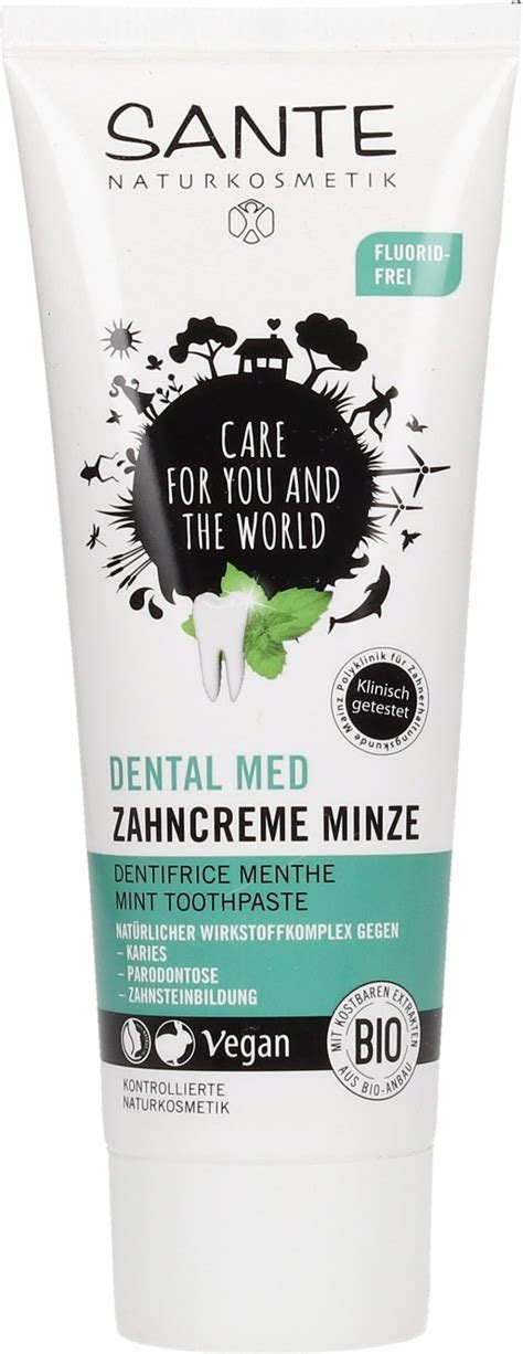 SANTE Naturkosmetik Mint Dental Toothpaste 75 Ml Ecco Verde Ireland