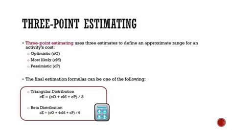 Estimate Costs Three Point Estimating Method Youtube