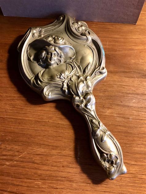 Antique Art Nouveau Silver Hand Mirror Art Nouveau Silver Art