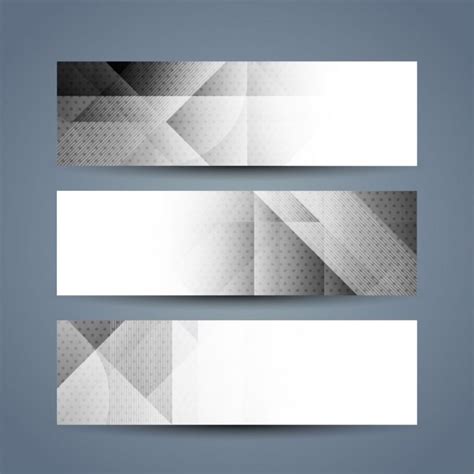 Free Vector Grey Polygonal Banners