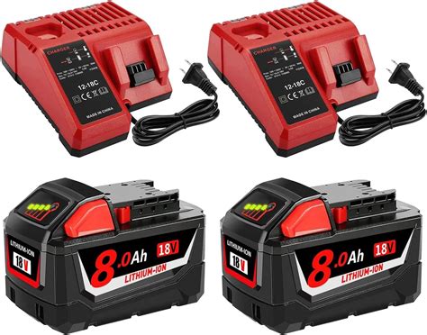 Milwaukee Akku M18 B5 18 V 5 0 Ah Red Li Ion Amazon De Baumarkt