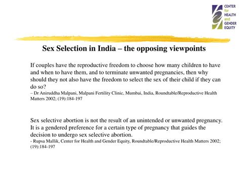 Ppt Sex Selection In India A Complex And Conflicting Agenda