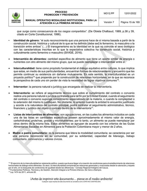 Mo Pp Manual Operativo Modalidad Institucional V Pdf