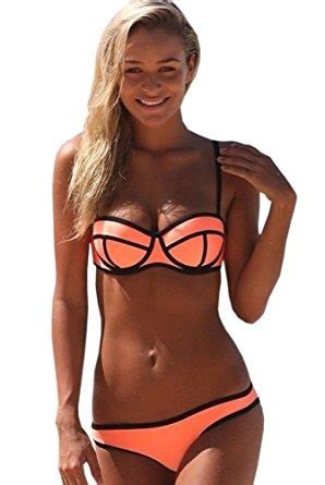 Bikini Naranja Talla Chica Traje De Ba O Dama Playa Push Up