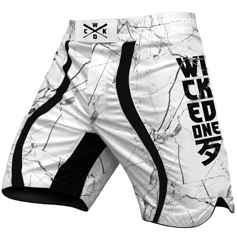 Wicked One Mma Fight Shorts Broken White S S 840254 1
