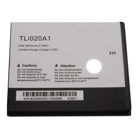 Alcatel One Touch 2000 MAH Battery TLI020A1