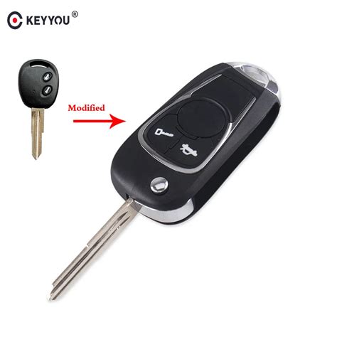 KEYYOU For Chevrolet Aveo Epica LOVA Spark 2 Buttons Folding Flip