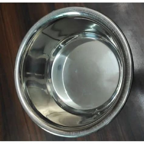 Round Ml Keshav Stainless Steel Flat Bottom Tope Size Inch Dia