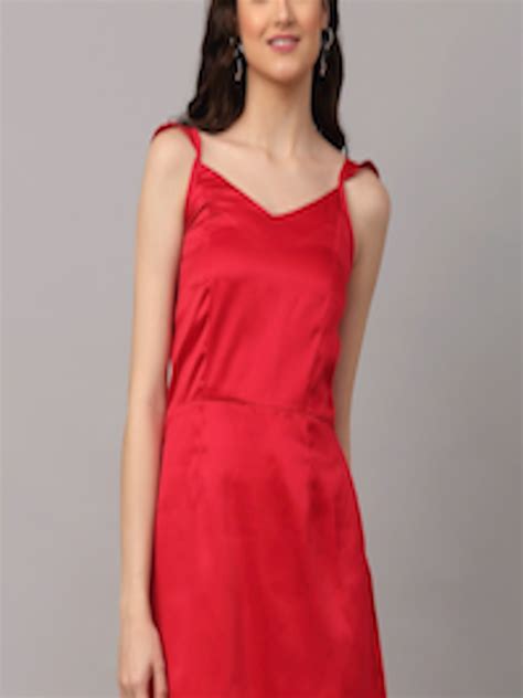 Buy Neudis Red Satin A Line Mini Dress Dresses For Women 16461654