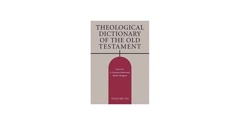 博客來 Theological Dictionary Of The Old Testament Volume Iii