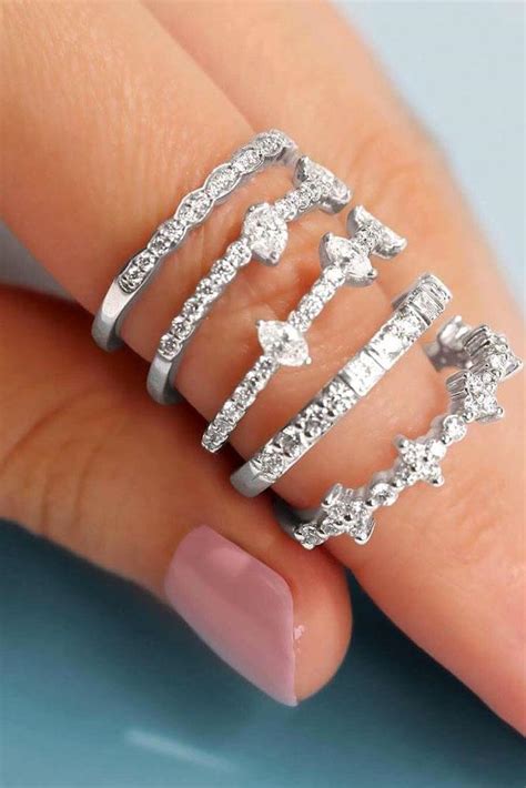 Best Stackable Wedding Rings Set More Rings More Shine