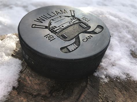 Hockey puck custom engraved souvenir tournaments pucks | Etsy