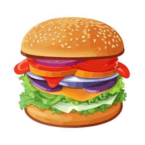 Premium Vector Burger Vector Cartoon