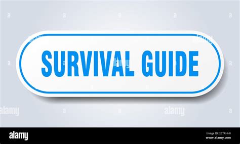 Survival Guide Sign Rounded Isolated Sticker White Button Stock Vector Image And Art Alamy