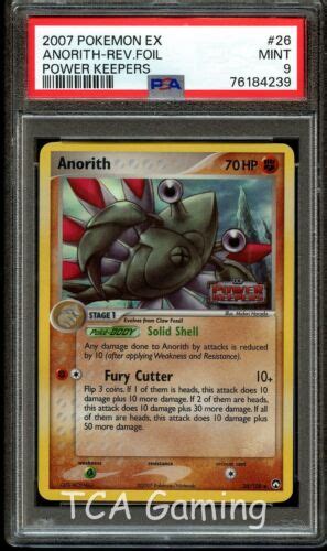 Psa Mint Anorith Power Keepers Reverse Holo Pokemon Card