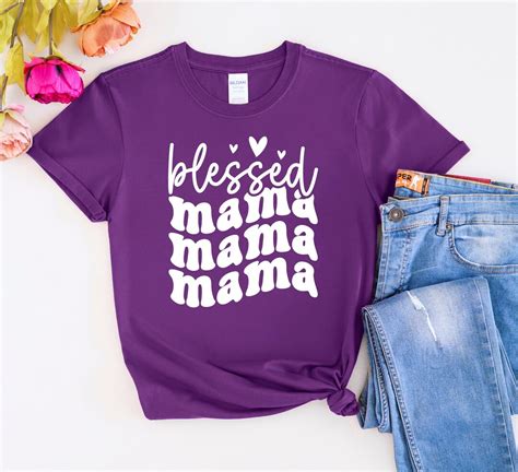 Blessed Mama Shirts Mama T Shirts Funny T Shirts Inspirational