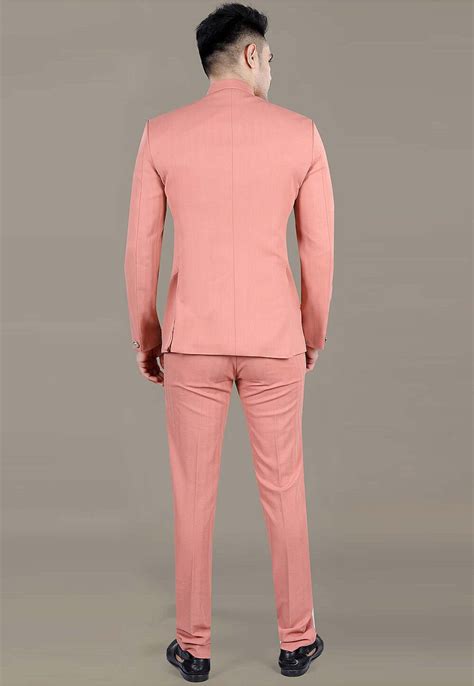 Buy Solid Color Terry Rayon Jodhpuri Suit In Peach Online Mhg