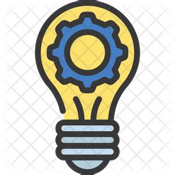 idea generation icon   colored outline style