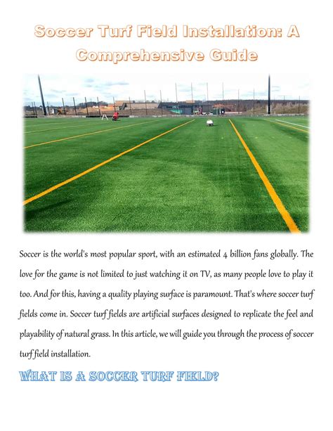 Soccer Turf Field Installation: A Comprehensive Guide by Avinash Mittal ...