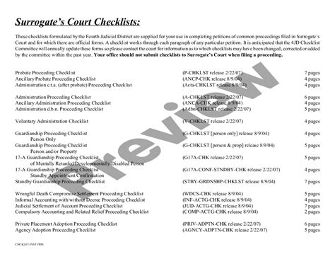 Yonkers New York Surrogates Court Checklist Surrogate Court Forms Ny